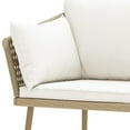 thumbnail image 5 of Craftian All-Weather Wicker Outdoor Loveseat with Cushions & Lumbar Pillows - Beige, 5 of 10