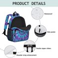 thumbnail image 4 of Blue and Purple Tie Dye Pattern Backpack for School, Cute School Bag with Adjustable Shoulder Straps and Padded Back, 15"x11.42"x5.5", 4 of 5