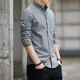 thumbnail image 3 of Ropa con Bolsillos Camisas y Blusas para Hombre Oficina Tops Lisos Hombre Blanco Negocios Manga Larga Cuello Nuevo en Botones Mangas S, 3 of 5
