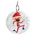 thumbnail image 2 of Fiudx Adorno de Papá Noel Enmascarado, Diseño Navideño Único de 2020, Decoración de Madera para Árbol, Divertido Recuerdo para Familiares y Amigos, Perfecto para Fiestas y Ocasiones Especiales, Tamañ, 2 of 3