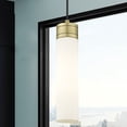 thumbnail image 2 of 617-1P-AB-G617-11SWH Innovations Lighting Boreas - 1 Light Cord Hung Mini Pendant-13 Inch Tall and 3 Inch Wide-Antique Brass Finish-Striped White, 2 of 2