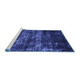 thumbnail image 2 of Ahgly Company Machine Washable Indoor Rectangle Abstract Blue Modern Area Rugs, 2' x 5', 2 of 4