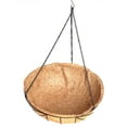 thumbnail image 2 of Mainstays 14"x 6" Round Metal Leaf Hanging Basket, Liner made with Natural Coconut Fiber Material, 2 of 5