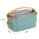 thumbnail image 2 of Fiambrera PortáTil para NiñOs Escuela Microondas Caja Bento con Compartimentos MóViles Contenedor de Alimentos de Ensalada Fruta Caja Verde, 2 of 5
