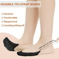 thumbnail image 4 of Womens Toe Topper Socks with Invisible SlingBack 6 Pairs Low Half Cut No Show Toe Covers for Heels, 4 of 6