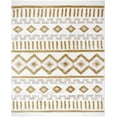 thumbnail image 6 of BoutiqueRugs Mustard Collection Tevy Boho Moroccan Geometric Shag Area Rug - High Pile Super Soft Rug for Living Room, Bedroom, Dining Room - Mustard, Dark Yellow, White - 6'7" x 9' (6x9 Area Rug), 6 of 8