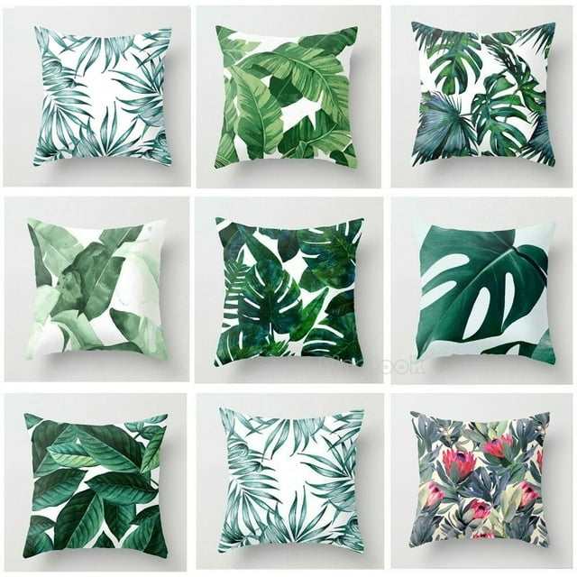 Tropical Leaves Pattern Pillow For Home Decoration Cushion Cover Pillow Cases
