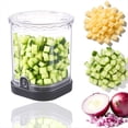 thumbnail image 3 of Picadora de Verduras y Frutas, Vaso Rebanador de Frutas, Picadora de Alimentos con Recipiente, Rebanadora Manual Rápida de Verduras, Utensilio de Cocina., 3 of 7