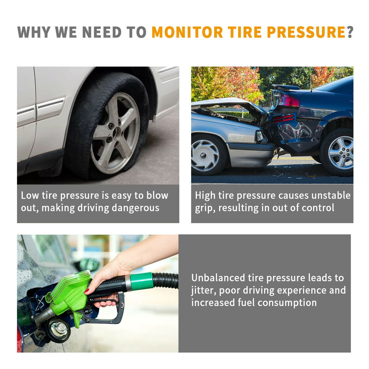 4x Tire Pressure Sensor TPMS For GM Chevrolet Silverado Suburban Tahoe 20923680