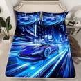 thumbnail image 2 of Castle Fairy Blue Car Boy Twin Sheet Sets,Extreme Sport Bedding, 2 of 7