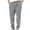 Gray, variant on Men's Pants Fashion Summer Solid Casual Elastic Waist With Pocket Pants Regular Straight Pant Navy 2XL