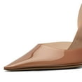 thumbnail image 2 of YDN Women Elegant Transparent Slingback Slip On Pumps Slim High Heels Pointed Toe Sandals Dress Dating Wedding Shoes Size 12 Brown, 2 of 4
