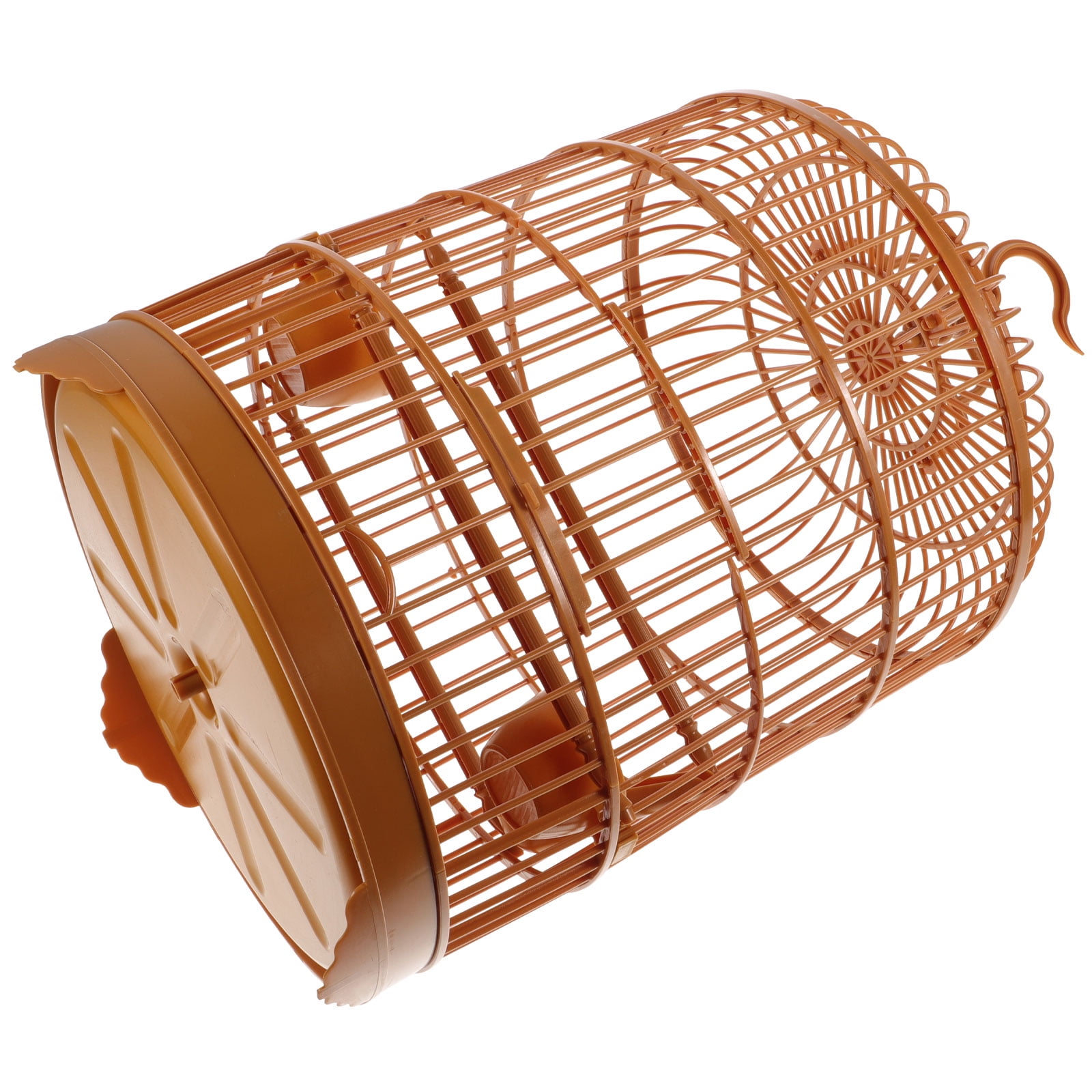LOLIPPYY Small Bird Parakeet Cage Plastic Brown Habitat for and Other Small Birds 1 Set
