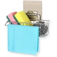 thumbnail image 2 of Organizador de fregadero, 2 en 1 Soporte de esponja Organizador de cocina para fregadero Caddy Organizador Soporte de paño de cocina Organizador de cocina Almacenamiento Cocina Acero inoxidable Ormromra MZQ-1020, 2 of 4