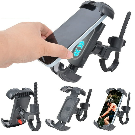 HOMEYA Universal Bike Phone Mount, Motorcycle Phone Holder 360° Adjustable Scooter Bicycle Handlebar Phone Mount for 4.7"-7" Smartphones