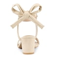 thumbnail image 3 of Sandalias De Tacón con Puntera Abierta En El Tobillo con Puntera Abierta para Mujer Beige 36, 3 of 7