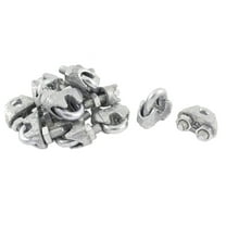 5mm 1/4" Metal Wire Rope Cable Clamp Clips 12pcs