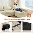 thumbnail image 6 of ZUNMOS Sofa Set/Sofa Bed, U/L-Shaped Sofa with Storage, Living Room Sofa, Beige, 6 of 6