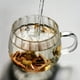 thumbnail image 3 of 2 tazas de vidrio transparente con asa de 350 ml para café, té, sopa y bebidas., 3 of 5