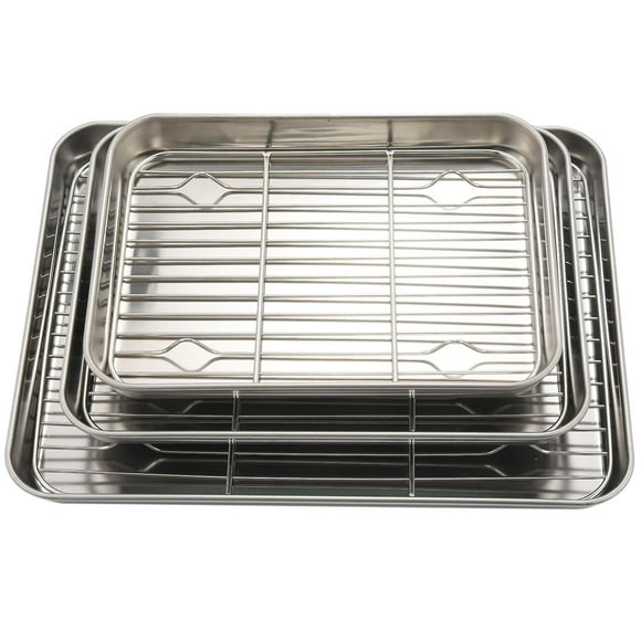 Baking Sheet With Wire Rack Set Cookie Sheet Pan Insert For Oven Cooling Grill Nonstick Sheet Bacon