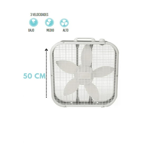 Ventilador de piso 50 cm con 3 velocidades silenciosas para elegir