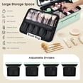 thumbnail image 3 of Estuche de maquillaje de piel Faquenc con espejo iluminado por LED y separadores, 3 of 9
