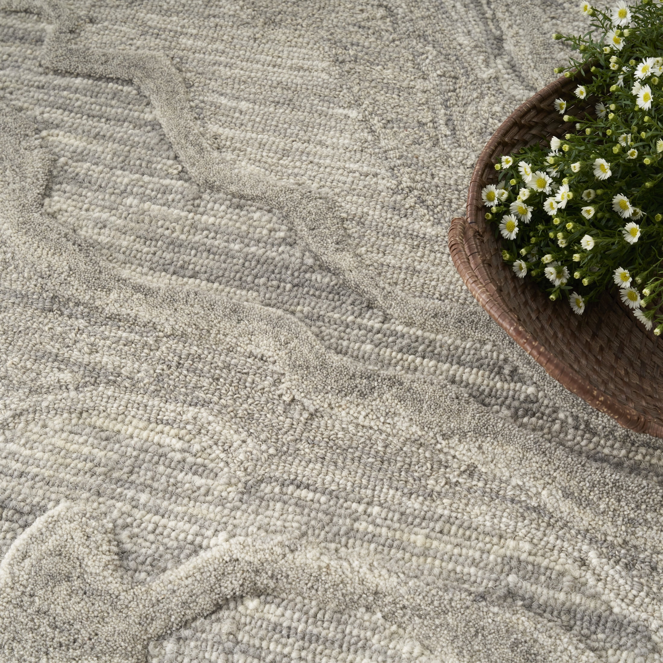 Nourison Graceful 8'6" x 11'6" Grey Modern Indoor Rug