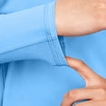 thumbnail image 7 of GrmtClth Men's Crew Neck Raglan Long Sleeve Pullover T Shirt, Small Chest Logo Print Quick Dry UV Protection Sport Casual Tops Blue L, 7 of 7