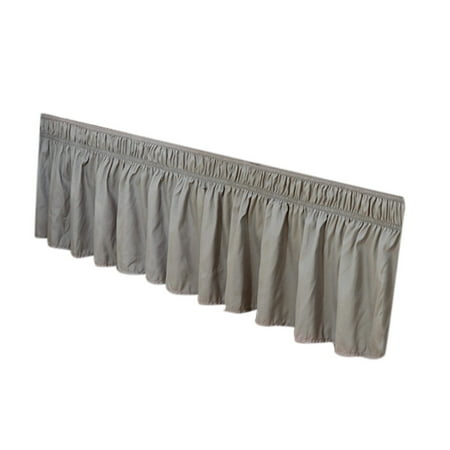 

wendunide home textiles MODERN SOLID DUST RUFFLE SPLIT CORNERS 1PC BED BEDDING PLEATED SKIRT 14 Drop Grey