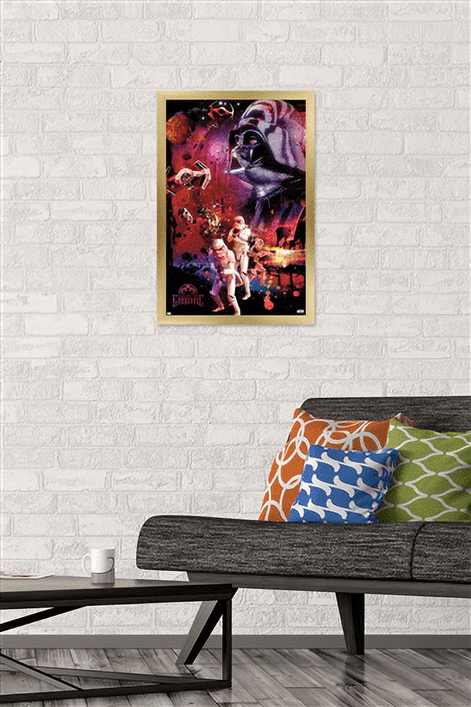 Star Wars: Empire Strikes Back - Empire Wall Poster, 14.725" x 22.375", Framed