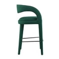 thumbnail image 3 of Modway Pinnacle Performance Velvet Bar Stool Set of Two in Green Black, 3 of 10