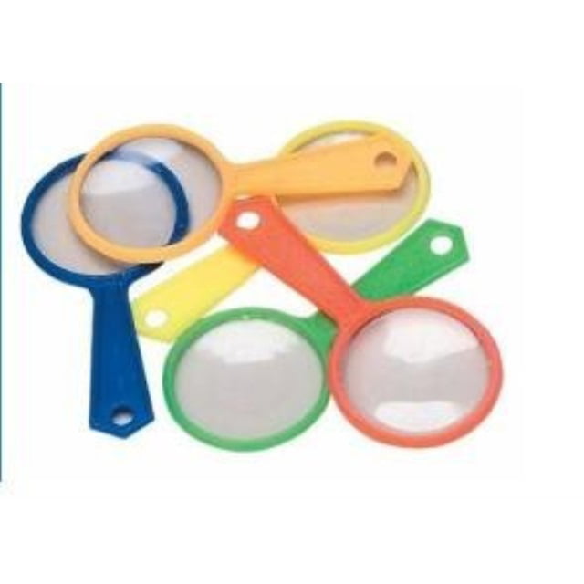 25 Pack Kids Magnifying Glasses Plastic Colorful For Party Favors W Storage Bag