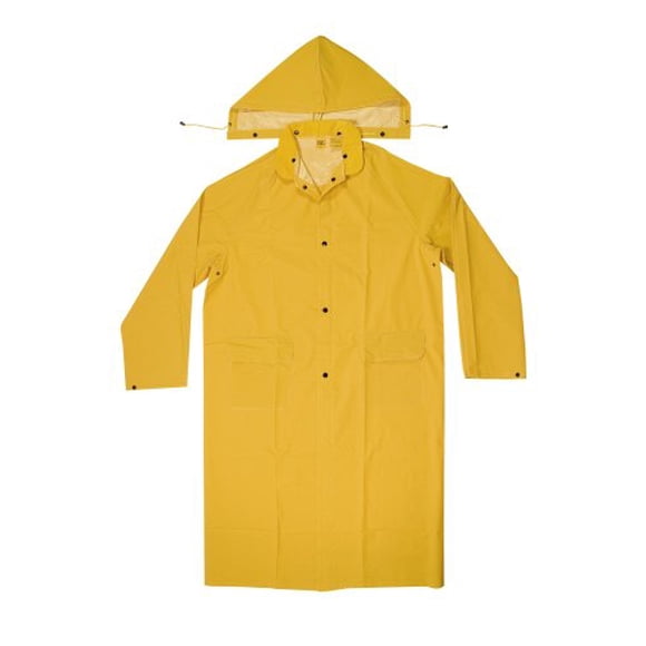 Custom Leathercraft mens Coat,raincoat trenchcoats, Yellow, Medium US