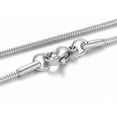 thumbnail image 2 of 1 collar de cadena de serpiente de acero inoxidable 304 con cierre de pinza de langosta, 2 of 2
