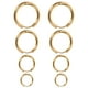 thumbnail image 3 of ColoMX 4 pares de pendientes redondos aros de moda pendientes circulares pendientes de mujer, 3 of 7