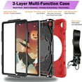 thumbnail image 5 of Dteck Case for Samsung Galaxy Tab A9 Plus 11 Inch (SM-X210/X215/X216/X218),Heavy Duty 3-Layer Protection Rotating Stand Case Shockproof Armor Hard Cover with Shoulder Strap for Galaxy Tab A9+,Red, 5 of 7