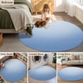 thumbnail image 6 of Blue Ombre Large Area Rugs for Bedroom Living Room, Soft Non Slip Carpet Bedside Rug, Modern Minimalist Gradient Aesthetic Round Floor Cover Kitchen Accent Rug 6' for Dining Room/Office, 6 of 9