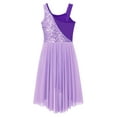thumbnail image 4 of iiniim Kids Girls Sleeveless Shiny Sequins Lyrical Dance Dress High-Low Tulle Skirted Dancewear 6-16, 4 of 7