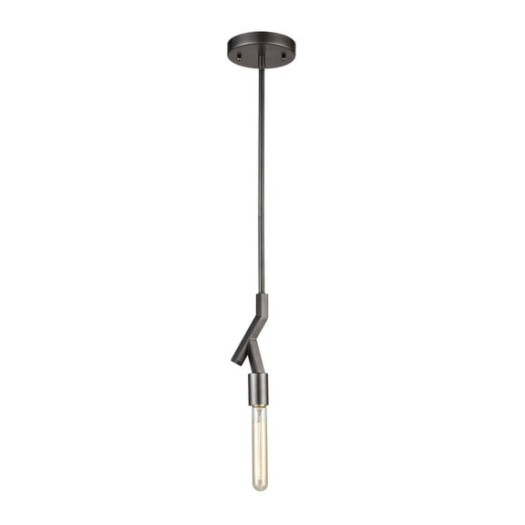 Freeform 1-Light Mini Pendant in Dark Graphite by Elk Lighting 11847/1 in Black Finish