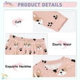 thumbnail image 2 of Pajama Dog Paw Prints Cute Comfortable Cotton Two-piece Pajama Set, 2 of 7
