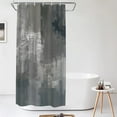 thumbnail image 6 of Black Grey Brushstrokes Decorative Shower Curtain, Modern Oil Painting Brushstrokes Bathroom Décor Polyester Fiber Waterproof with Plastic Rings for Shower Stall Bathtubs 72 x 36 in, 6 of 6