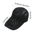 thumbnail image 2 of Solar Powered Fan Hat, USB Rechargeable Sun Protection Hat, Detachable Breathable Mesh Cap with 360° Rotating Fan, LED Display, Adjustable Fit for Outdoor Activities, 2 of 7