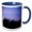 Blue/White, variant on 3drose, Image of Blur of Blue and Violet Stripe Sky with Black Foreground, 15oz Mug