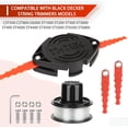 thumbnail image 2 of Cabezal de Cuchillas de Recortadora RS-136 Compatible con Black Decker RS-136-BKP CST800 GE600 ST1000 ST200 ST300 ST3000 ST400 ST4000 ST4400 ST4500 ST5000 ST6800 Recortadora de Cuerdas Paquete de 18, 2 of 7
