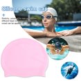 thumbnail image 4 of Gorro de silicona para piscina, gorro de traje de baño elástico de talla única, cómodo para deportes acuáticos Hugtrwg  Para estrenar, 4 of 9