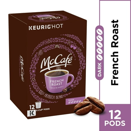 - McCafe Dark French Roast Coffee K-Cup Pods, Caffeinated, 12 ct - 4.12 oz Box