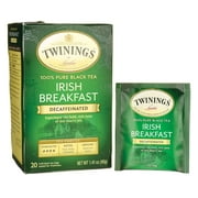 Twinings Irish Breakfast Decaffeinated Pure Black Tea Bags, 20 Count Box