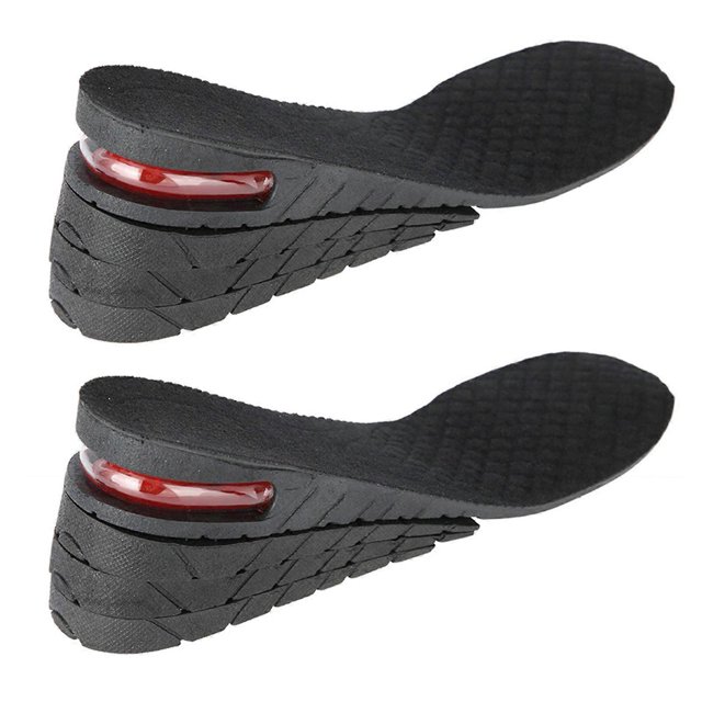 Four Layers Adjustable Height Increase Insoles Unisex PU Heel Lift Height Taller Insoles 04