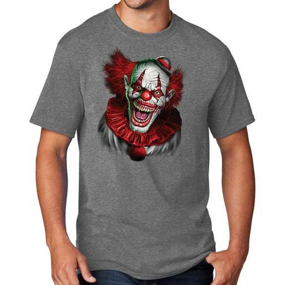 Men's Scary RED CLOWN T-shirt, 6XL Graphite Heather