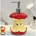thumbnail image 1 of Botella dispensadora creativa con forma de manzana, tipo prensa, material cerámico for uso doméstico y hotelero, ideal for jabón líquido, gel de ducha y detergente for ropa, 1 ud., 1 of 2